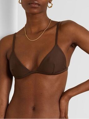 NWT Matteau ‘Triangle Bikini Top’ in “Carob” Chocolate Brown Size 5 A/B = Sz 10